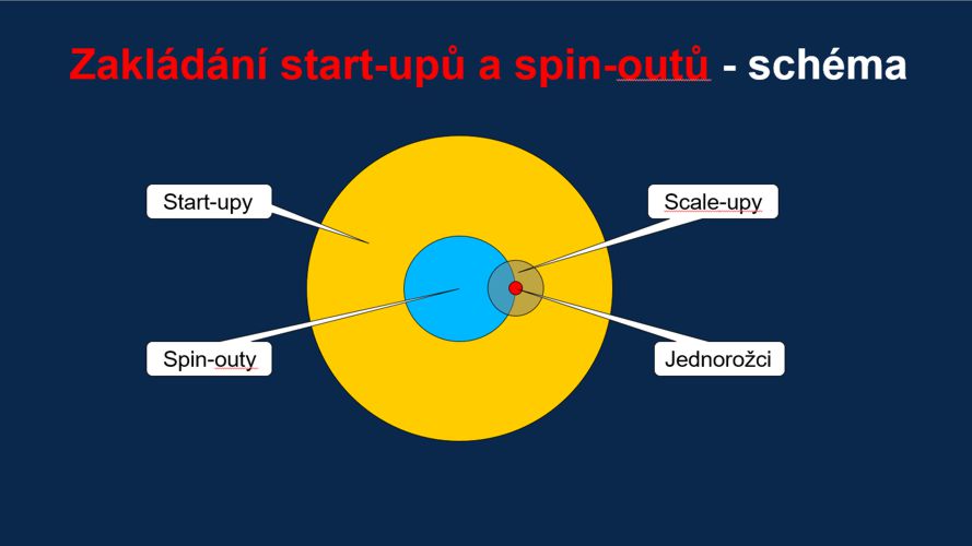 Grafické vymezení pojmů start-up a spin-off
